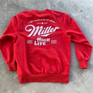 Trendy HOT RED miller beer sweater ❤️‍🔥 Oversized Size M